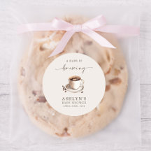 Un bebé está preparando un Pegatina redondo de Bab