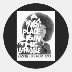 Redonda Un lugar para mujeres - Pegatina de Ata Shakur