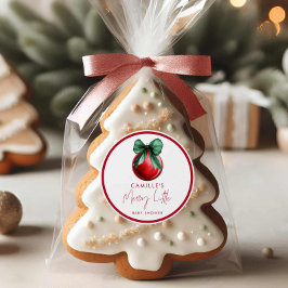 Redonda Un Pegatina Baby Shower Feliz