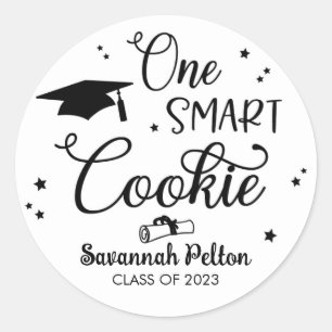 Redonda Un Pegatina de graduación de Cocina Inteligente