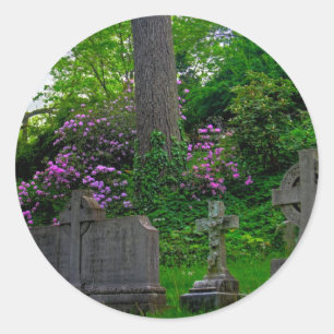 Redonda Un Pegatina de los jardines