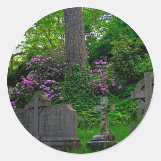 Redonda Un Pegatina de los jardines