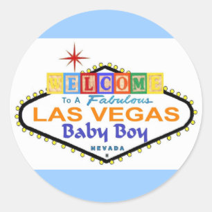 Redonda Un pegatina fabuloso del bebé de Las Vegas