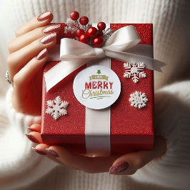 Redonda Un Pegatina redondo muy alegre