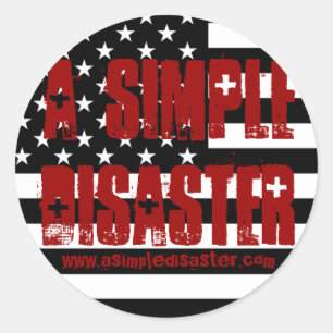 Redonda Un pegatina simple del desastre