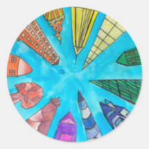 Un toque de la "ciudad arcoiris" pegatina