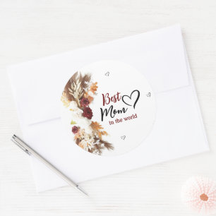 Redonda Una madre mejor en el mundo pegatina