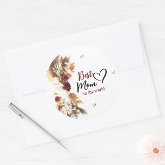 Redonda Una madre mejor en el mundo pegatina