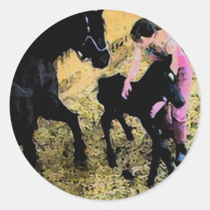 Redonda Una nueva madre Pegatina