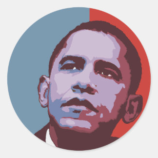 Redonda Una nueva mayoría - Pegatina político de Obama