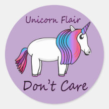 Unicorn Flair no se preocupa por el Pegatina