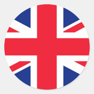 Redonda Union Jack Pegatina