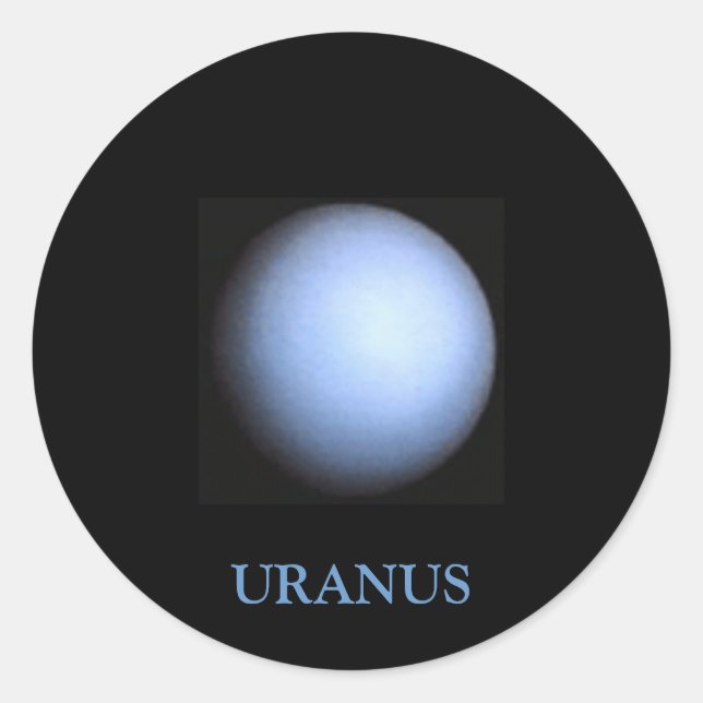 Redonda Uranus Pegatina (Anverso)