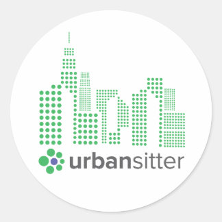 Redonda UrbanSitter Round Pegatina - 3", Hoja de 6, Glossy