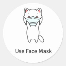 USE MÁSCARA FACIAL PEGATINA SOBRE CERRADO GATO MON