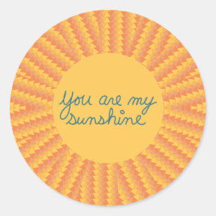 Redonda Usted es mi sol - pegatina