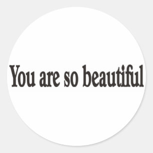 Redonda Usted es pegatina hermoso