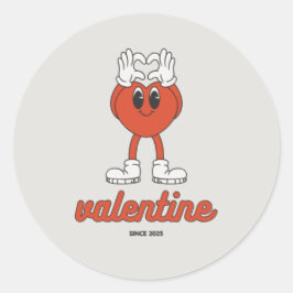 Redonda Valentine pegatina