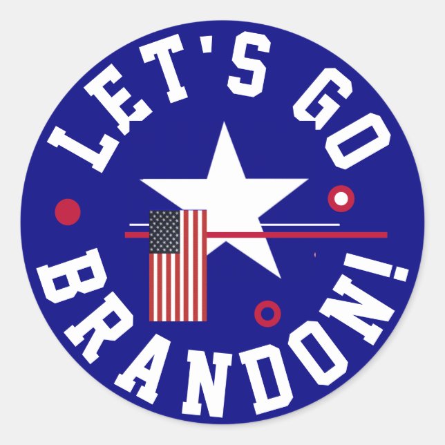 Redonda Vamos Brandon Classic Round Pegatina (Anverso)
