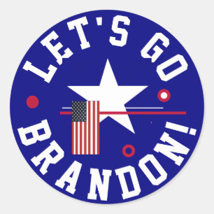 Redonda Vamos Brandon Classic Round Pegatina