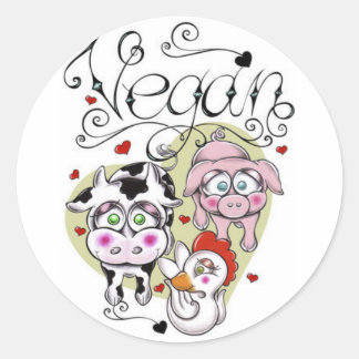 Redonda Vegan Classic Round Pegatina