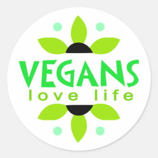 Redonda Vegan Pegatina