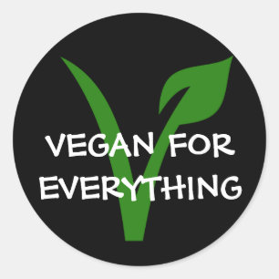 Redonda Vegan por todo pegatina