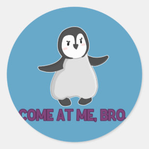 Redonda Ven conmigo, hermano pegatina Pingüino