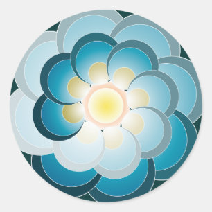 Redonda Verde real del Pavo. Pegatina