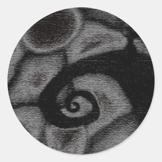 Redonda versión gris pegatina inspirada en la pesadilla (Anverso)