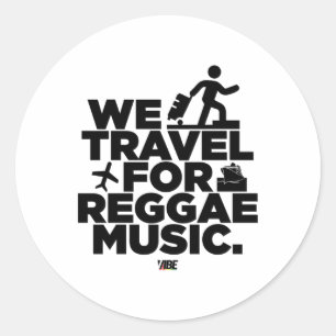 Redonda Viajamos Para El Pegatina De Música De Reggae