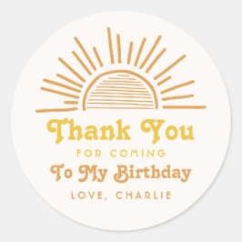 Redonda Viaje Alrededor Del Pegatina Sun | Sun Gracias