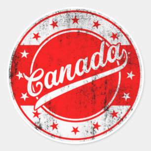 Redonda Viajero global - Pegatina de Canadá