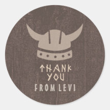 Viking & Dragon Gracias Pegatina