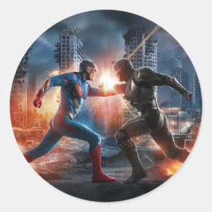 Redonda Villain vs. Pegatina héroe