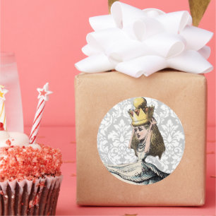 Redonda Vintage Alice In Wonderland PEGATINA