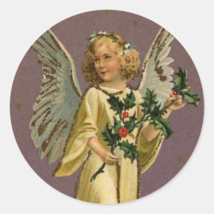 Redonda Vintage Angel pegatina