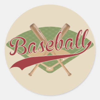 Redonda Vintage Béisbol Pegatina