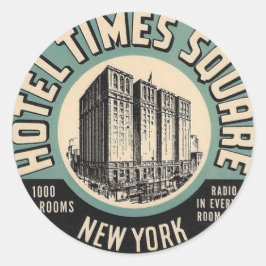 Redonda Vintage Hotel New York Times Square Pegatina