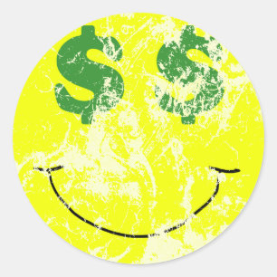 Redonda Vintage Seeing Green Pegatina