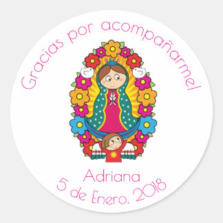 Redonda Virgencita Pegatina
