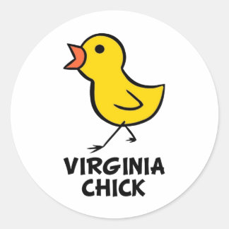 Redonda Virginia Chick Pegatina