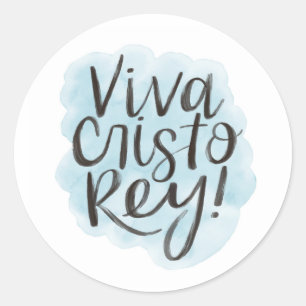 Redonda ¡Viva Cristo Rey! Pegatina