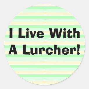 Redonda Vivo Con Un Pegatina De Lurcher