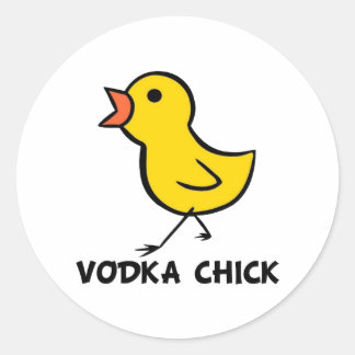 Redonda Vodka Chick Pegatina