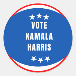 Redonda Votar por el pegatina del círculo Kamala Harris
