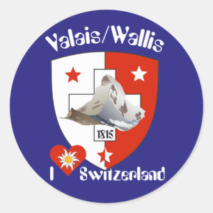 Redonda Wallis Valais Suiza Suisse Svizzera pegatina
