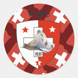 Redonda Wallis Valais Suiza Suisse Svizzera pegatina