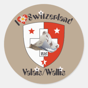 Redonda Wallis Valais Suiza Suisse Svizzera pegatina