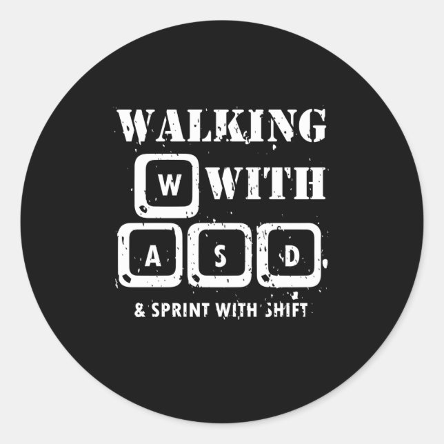 Redonda WASD - Pegatina de teclado para jugadores de PC Mi (Anverso)